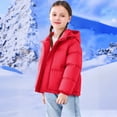 thumbnail image 2 of XXWXYD Kids Korean Style Thickened White Down Hooded Jacket, Warm Winter Coat for Boys Girls, Big Children Padded Outerwear Autumn, 2 of 9