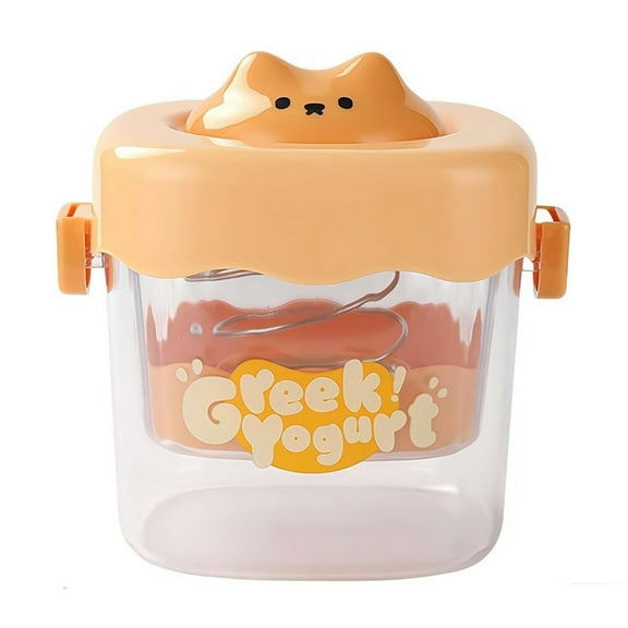 Yogurt Strainer with Lid Orange, Greek Yogurt Strainer with Lid Mesh Yogurt Strainer Whey Separation Makes Thick Creamy Greek Yogurt or Coconut Yogurt in Small Batches for Homemade Greek Vegan Yogurt