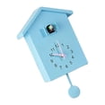 thumbnail image 1 of tredstone Cuckoo Telling Time Silent 2-arm Sweeping Wall Clock Bedside Clock Blue 15x9x25cm, 1 of 6