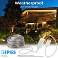 thumbnail image 5 of West Ivory 190 LEDs, 25ft Warm White LED Rope Light w/ 8 Mode 3/8" Thick, Controller Connectable Outdoor Permanent Waterproof Accent Exterior Lighting, ETL Certified, Holiday Christmas Backyard Decor, 5 of 9