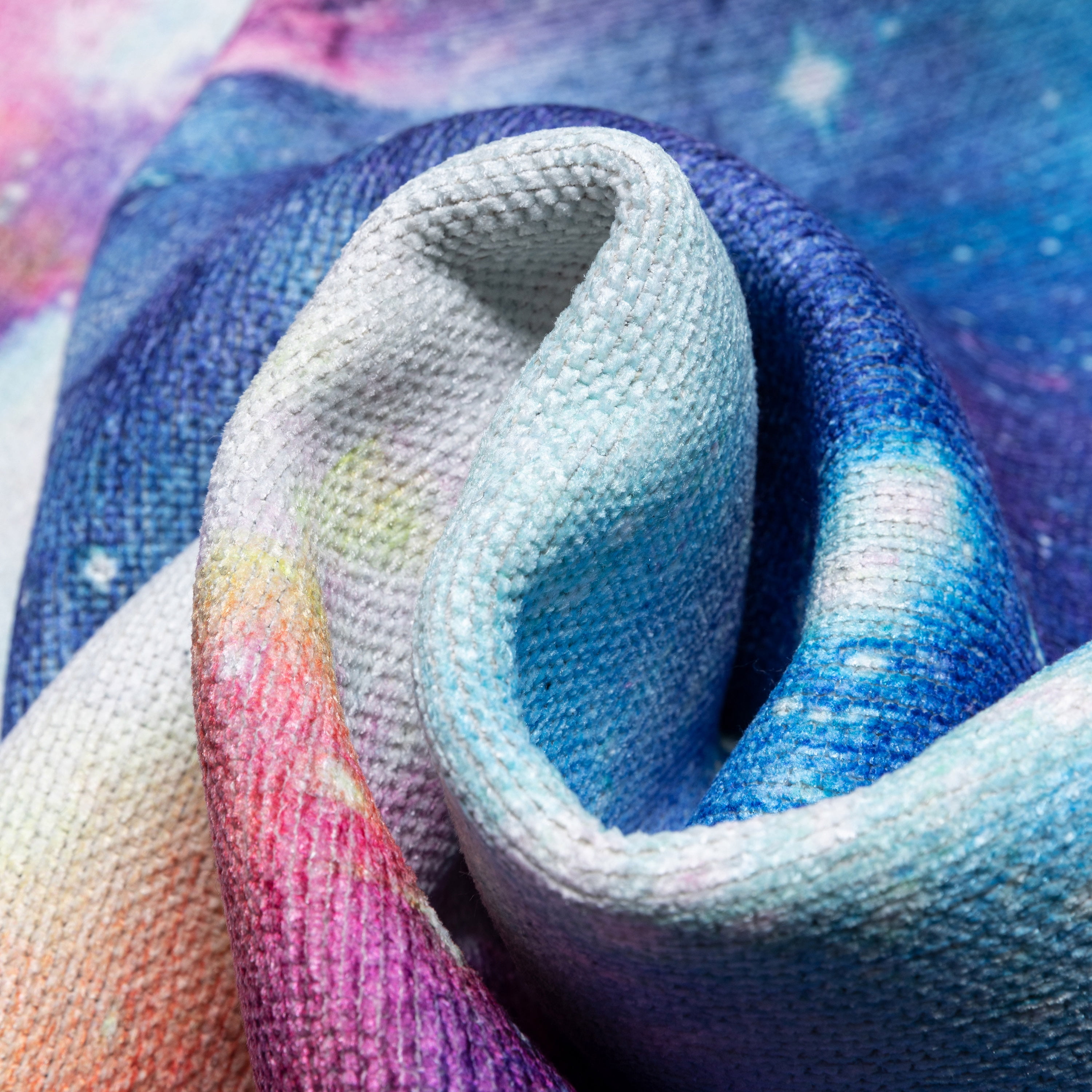 Well Woven Celestial Space Helix Space Nebula Constellation Multi Color Flat Pile Easy to Clean 5'3" x 7'3" Area Rug for Living Room Dining Room Bedroom and Kitchen