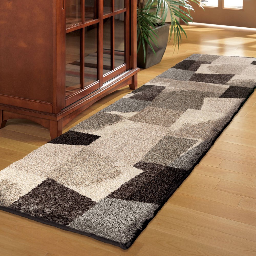 Orian Rugs Plush Abstract Ralston Gray Runner, 2'3" x 8'