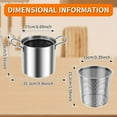 thumbnail image 2 of FYBTO Friteuse en Acier Inoxydable 3.5L avec Panier, Friteuse avec Couvercle Transparent, Petit Pot Multifonctionnel pour Frites-619, 2 of 5