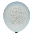 thumbnail image 4 of Globo de látex de 2  degree cumpleaños para bebé con amor, decoración de , suministros para fiestas, accesorio para fotografía Azul y azul claro, 4 of 9