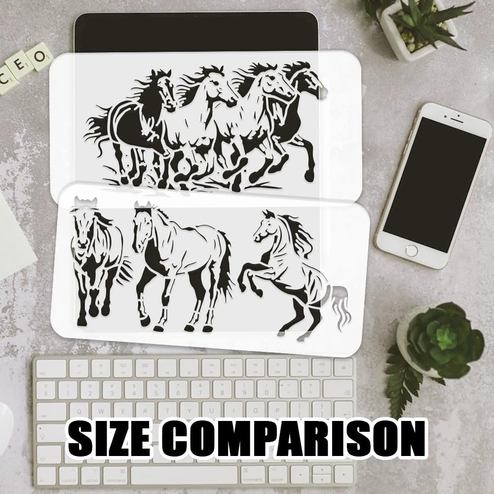 Running Horse 11 X 8.5 Inch Custom Stencil – Fast Free Shipping (256 Design)