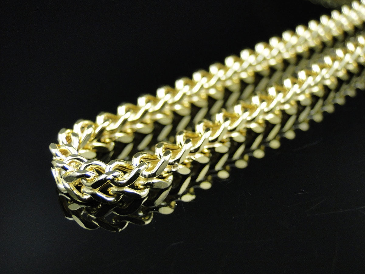 10K Yellow Gold Semi Solid Miami Cuban Link MM Chain Necklace