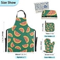 thumbnail image 3 of Watermelon Slices 5 Pcs Kitchen Set Heat Resistant Oven Mitts and Non-Slip Pot Holders with Adjustable Cooking Apron, 3 of 6