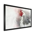 thumbnail image 2 of Designart 'Close Up Of White Columbia Brahma Rooster Bird' Traditional Framed Art Print, 2 of 4