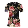 thumbnail image 6 of sovlvnd Women's Plus Size Loose Print Color Casual Short-Sleeved V-Neck Top Womens Comfy Tee Over Size Lightweight tunic Blouse Fashion Top XL-5XL, 6 of 6