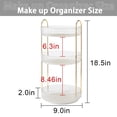 thumbnail image 2 of Organizador de maquillaje Shuang Qing, giratorio, 3 niveles, plástico transparente, 2 of 5