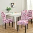 thumbnail image 2 of Set of 4 Wildflower Botanical Dining Chair Covers Romantic Nature Print Washable Polyester Stretch Slipcovers Removable Protector for Artistic Home Decor, 2 of 6
