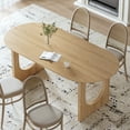 thumbnail image 2 of MAYEERTY 67x33.5x30 Modern Oval Dining Table, Contemporary Home Wood Kitchen Table, Natural Wood, 2 of 7