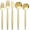 Gold, variant on 400PCS Gold Plastic Silverware - Gold Plastic Cutlery Include 200 Forks, 100 Spoons, 100 Knives, Disposable Silverware Perfect for Party&Daily Using