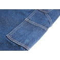 thumbnail image 3 of Men's Carpenter Work Jeans Hammer Loop Relaxed Fit Casual Cotton Denim Pants (Blue, 36x32), 3 of 3