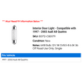 thumbnail image 2 of Interior Door Light - Compatible with 1997 - 2003 Audi A8 Quattro 1998 1999 2000 2001 2002, 2 of 2