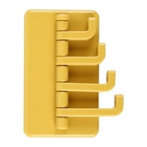Szbaoan Creative 4-Link Rotating Hook with Strong Adhesive Backing, No Drill Wall Mount for Towels Hats Keys, Space Saving Bathroom Kitchen Organization