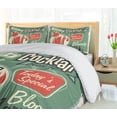 thumbnail image 5 of Ambesonne Retro Duvet Cover Sets, Nostalgic Bar Poster, 2-Queen, Green Red, 5 of 7