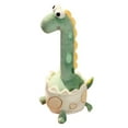 thumbnail image 2 of Happy Date 25cm Glowing Dancing Dinosaur Toy Repeats What You Say Talking Wriggle Singing Mimicking Twisting Light Up Interactive Animated Toy Speaking Plush Gift for Kids, 2 of 8