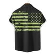 thumbnail image 5 of Jinhomg Mens Stars And Stripes Shirt Big And Tall Short Sleeve Button Down Shirts Casual Comfy American Flag Print Beach Tops Summer Vacation Outfit Black M, 5 of 7