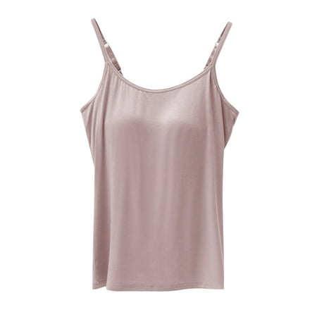 Snowsong Womens Tank Tops  Women with Chest Pads Five Fingers without Bra Cups One Sports Camisole  Camisole Tops for Women