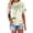 White, variant on Tops for Women Plus Size Short Sleeve Crew Neck Swing Flare Loose T Shirt Blouses Summer Clothing