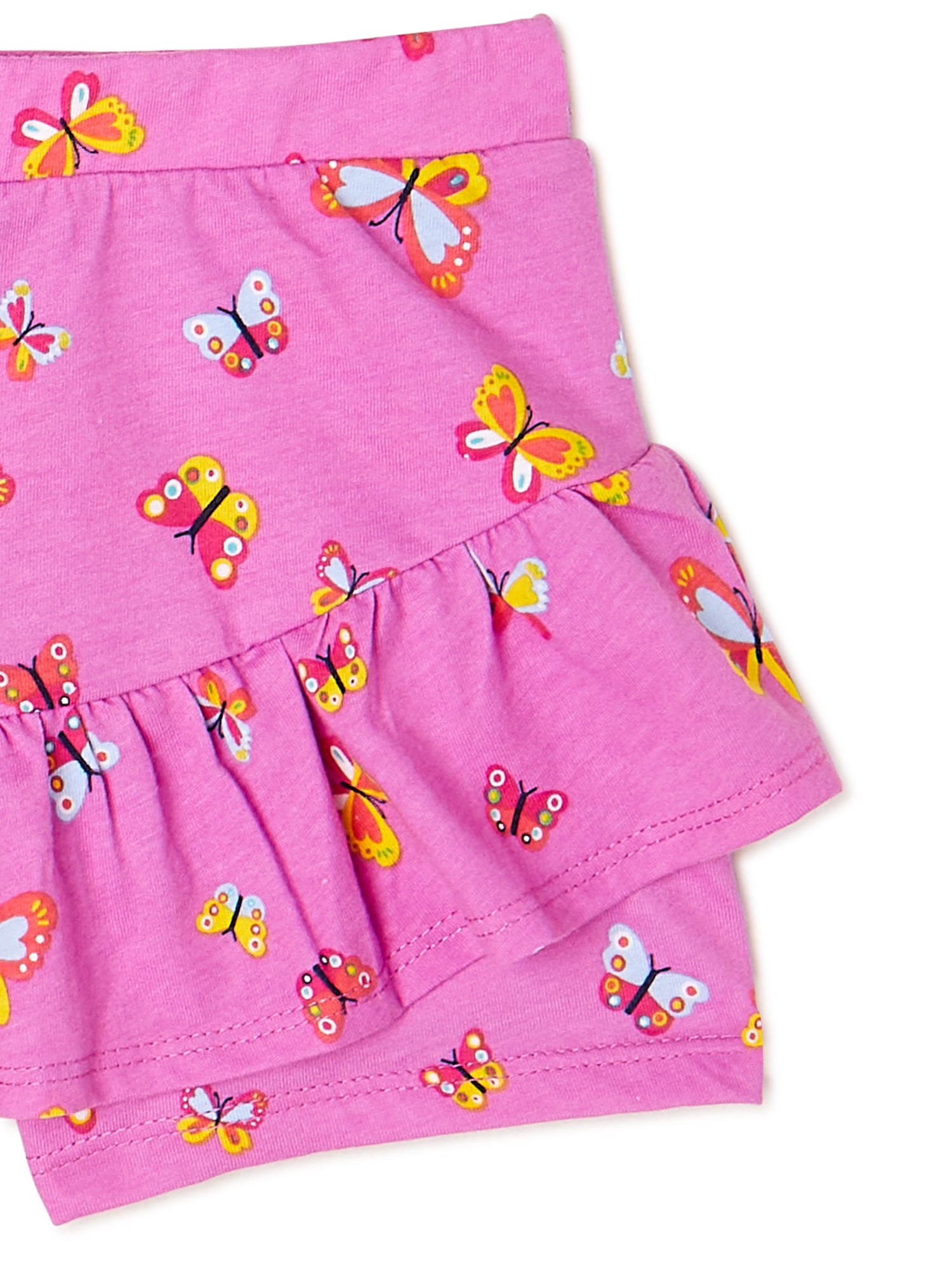 365 Kids From Garanimals Girls Ruffle Scooter Skirts, 2-Pack, Sizes 4-10
