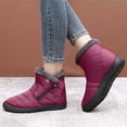 thumbnail image 2 of Womens Winter Snow Boots for Elderly Woman Comfortable Warm Fleece Lined Zipper Non Slip Work Walking Ankle Booties, 2 of 4