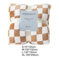 thumbnail image 6 of Throw Blanket Checkerboard Design Coldproof Polyester Bedroom Bed Winter Warm Flannel Blanket Sleeping Cover for Daily Use, 6 of 8