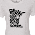 thumbnail image 4 of Inktastic Minnesota Silhouette Mandala Women's T-Shirt, 4 of 5