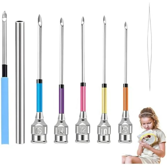 Easy Stitch Embroidery Stitching Punch Needles Set - Embroidery Needles, Embroidery Needles, Cross Stitch Tools (#02)