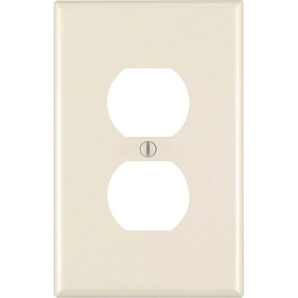 Placa de pared Leviton Almond Plastic, 1 banda, dúplex, paquete de 1