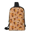 thumbnail image 2 of Rocae Hippie Ditsy Floral for Lightweight Chest Bag Dual Pocket, Waterproof Crossbody Sling Bag for Men and Women, 2 of 8