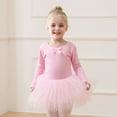 thumbnail image 3 of LYHaoo Classical Ballet Practice Tutu Dress For Girls Dance Recital Performance Elegant Leotard Skirt Outfit For Ballerina Training，Vintage Girls Dress Sizes 3-4 Years Pink, 3 of 7