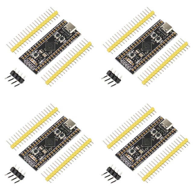 4X STM32F401 Development Board, STM32F401CEU6 STM32F4 Learning Board, Support for MicroPython/ Programming,4 x Development Board,Black