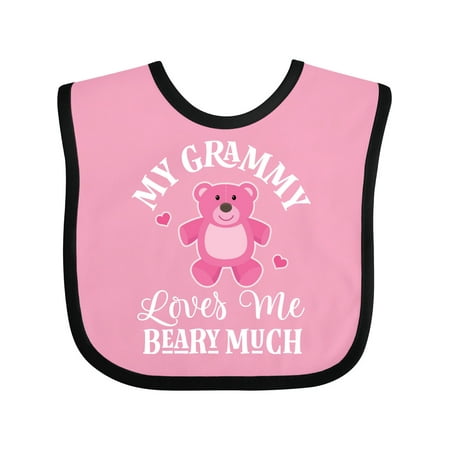 

Inktastic Grammy Loves Me Girls Bear Gift Baby Girl Bib