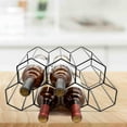 thumbnail image 2 of Black Countertop Wine Rack,Metal Wine Bottle Rack 9 Bottles,Counter Wine Rack for Wine Storage,Heavy Duty Wine Racks Countertop,Small Wine Rack,Table Top Wine Rack,Wine Rack Countertop,No Assembly, 2 of 6