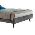 thumbnail image 5 of Allora Modern Wood Queen Platform Bed with Upholstered Headboard in Gray, 5 of 9