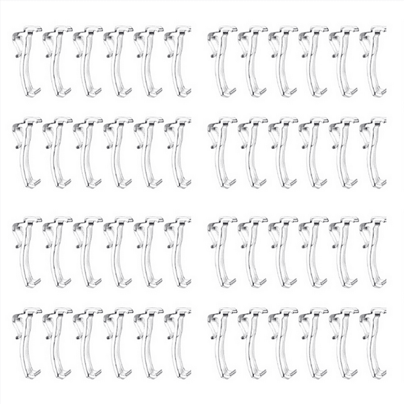 2.5 Inch Valance Clips Window Blind Clips Clear Plastic Valance Retainer Holder Hidden Valance Clips(48 Pieces),48 x Valance Clips,Transparent