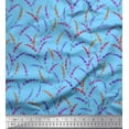 thumbnail image 1 of Soimoi Poly Georgette Fabric Lavender Floral Print Fabric by The Yard 52 Inch Wide, 1 of 3