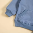 thumbnail image 6 of Elainilye Fashion Toddler Boys Girls 2 Piece Outfits Cute Solid Color Long Sleeve Pocket Hooded Sweatpants Suit Sizes 3M-3Y,Blue, 6 of 9