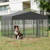Large Outdoor Dog Heavy Duty Dog House Pet Kennel Steel Fence with Secure Lock