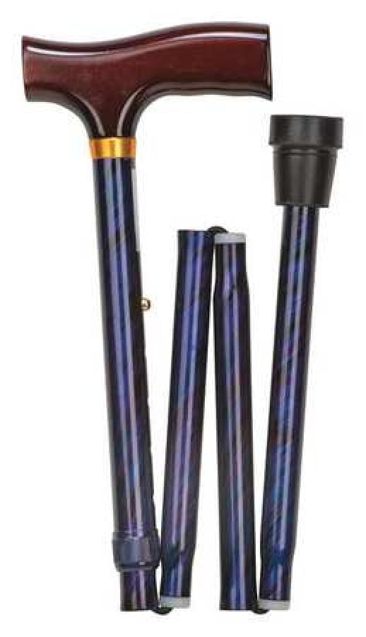 DMI 502-1325-0100 Folding Cane,Standard,14in H,Blue,Single