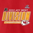 thumbnail image 4 of Men's Fanatics Red Kansas City Chiefs 2022 AFC West Division Champions Big & Tall Divide & Conquer T-Shirt, 4 of 4