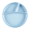 Mineral Blue, variant on MinikOiOi Portions - Powder Gray 100% Food Grade Silicone Plates With Suction and High Holding Capacity, BPA Free - 6m+ Unisex - Infant, Does Not Bend Easily