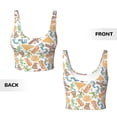 thumbnail image 6 of Rateoe Simple Drawing Print Womens' Sports Bras Scoop Neck Sports Vest- Padded U Back Seamless High Impact Support, 6 of 7
