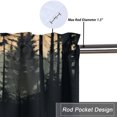 thumbnail image 5 of Cortinas con cenefa de cabina con diseño de bosque, pinos y ciervos, cortinas cortas para cocina, ventanas, baño, dormitorio, 54 x 18 pulgadas (2 unidades), 5 of 5