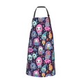 thumbnail image 2 of Pofeuu Funny colorful skull ghost Print Waterproof Apron with Pockets Adjustable Cooking Aprons Kitchen Bib for Baking Household Cleaning, 2 of 8