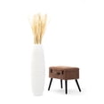 thumbnail image 6 of Leewadee Large 34″ Tall Floor Vase, White - Handcrafted Mango Wood for Pampas & Dried Stems, 6 of 7