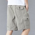 thumbnail image 5 of Kakii Men's Cargo Shorts, 5-Inch Inseam Utility Shorts with Multiple Zipper Pockets & Elastic Waist, Casual Shorts, 5 of 7
