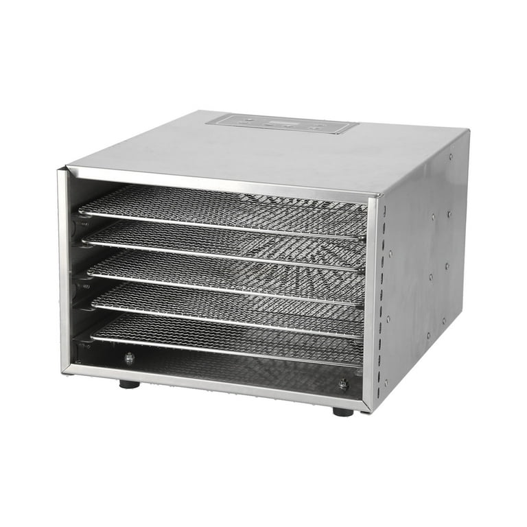 Brand: AirDry Type: 6 Layer Food Dehydrator Specs: Stainless Steel, 400W,  Timer Keywords: Fruit & Vegetable Dryer Key Points: Efficient Drying, Easy  To Use Main Features: Adjustable Temperature, Large Capacity Scope Of